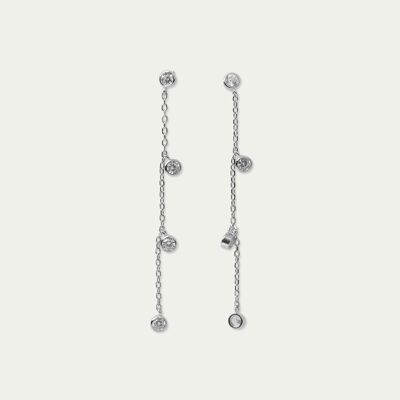 Stud earrings Glam, sterling silver