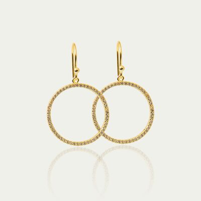 Boucles d'oreilles Big Circle, plaqué or jaune