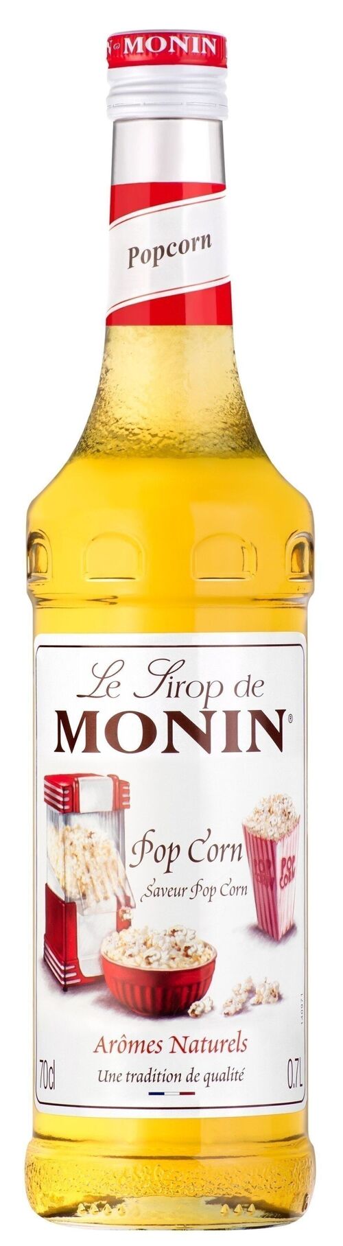 Sirop Saveur Pop Corn MONIN pour aromatiser vos cocktails ou desserts de la fête des mères - Arômes naturels - 70cl