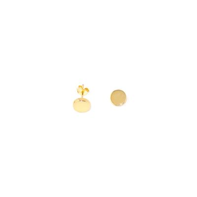 Ear studs coin, yellow gold plated