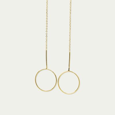 Basic Circle earrings, yellow gold plated