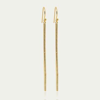 Boucle d'oreille Stick, plaqué or jaune