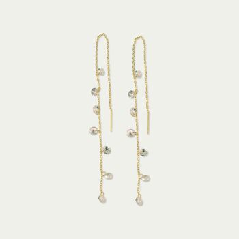 Boucles d'oreilles Pure Glam, plaqué or jaune 2