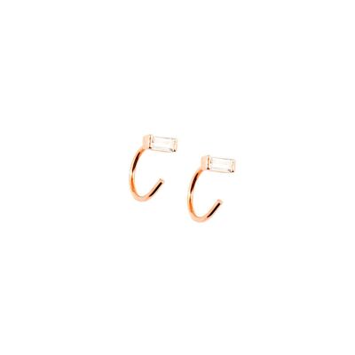Shiny Bar earrings, rose gold plated
