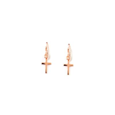 Creole cross, rose gold plated