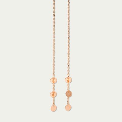 "Mini Coin" earrings, rose gold plated