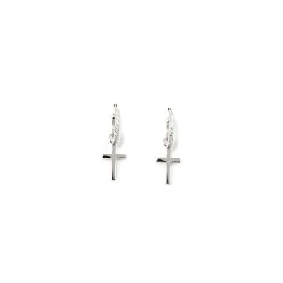Creole cross, sterling silver