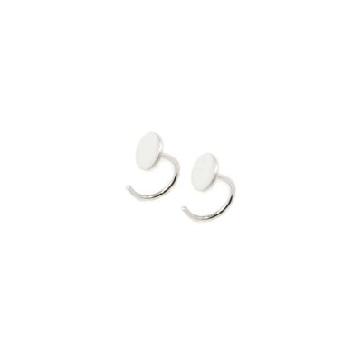 Boucles d'oreilles Disc Hoop, argent sterling