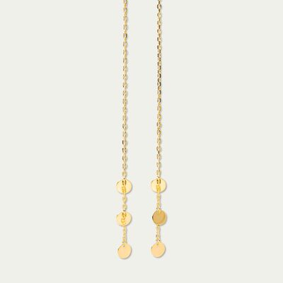 "Mini Coin" earrings, yellow gold plated