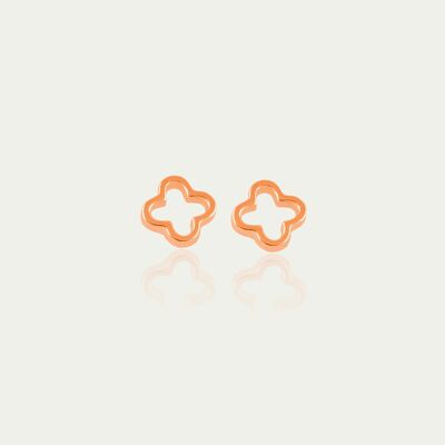 Ear studs Clover, rose gold plated