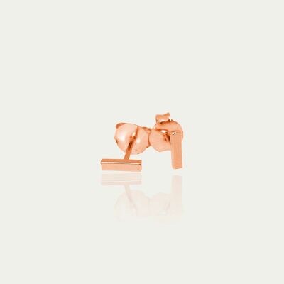 Ear studs Mini Bar, rose gold plated