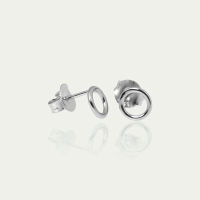 Orecchini a bottone Cerchio, argento sterling