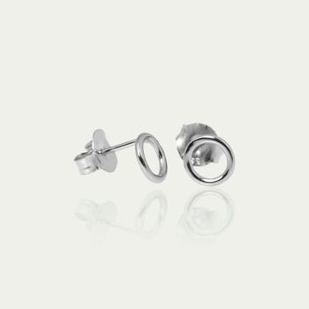 Clous d'oreilles Cercle, argent sterling 1