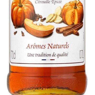 Sirop Saveur Citrouille Épicée MONIN pour aromatiser vos boissons de fête des mères - Arômes naturels - 70cl