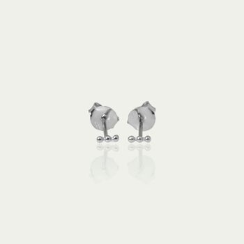 Boucles d'oreilles à tige Mini Bubbles Bar, argent sterling 1