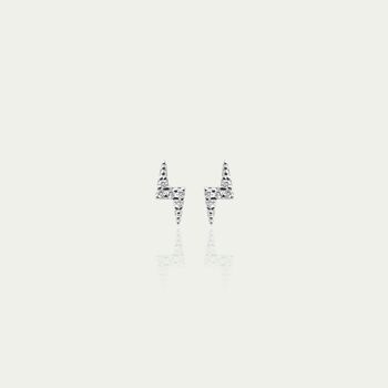 Boucles d'oreilles Flash avec zircone, argent sterling 2