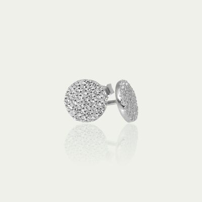 Ear studs pavé, sterling silver