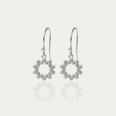 Earrings Sparkling, sterling silver