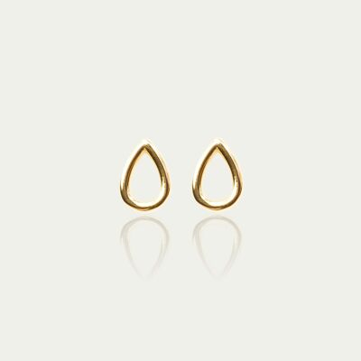 Ear studs Drop, yellow gold plated