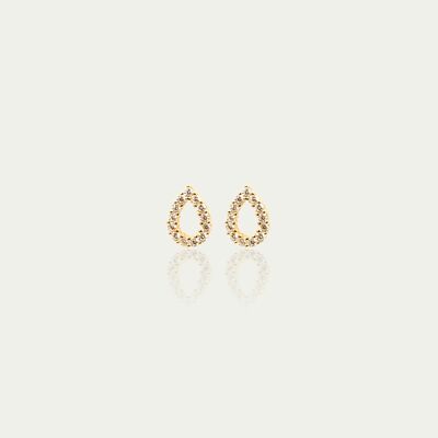 Clous d'oreilles Shiny Drop, plaqué or jaune