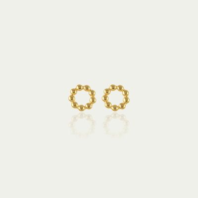 Pendientes Bubbles Circle, baño de oro amarillo