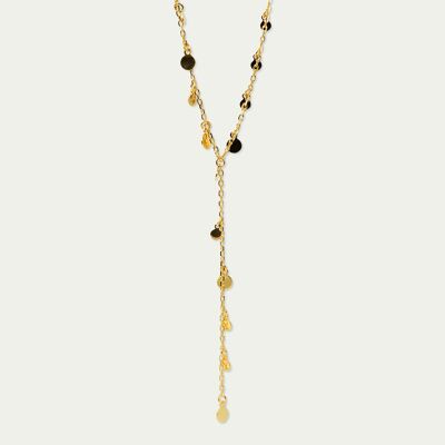Y Sprinkle necklace, yellow gold plated
