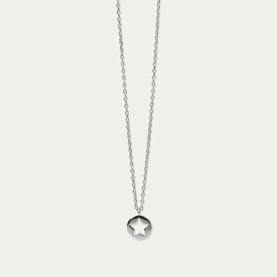 Collier Disc Star, argent sterling