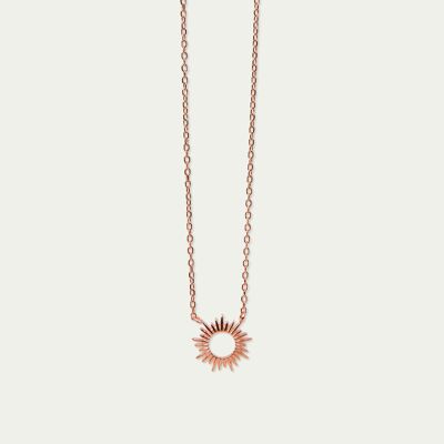 Collier Soleil, plaqué or rose