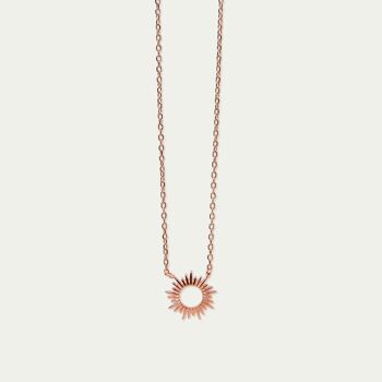 Collier Soleil, plaqué or rose 1