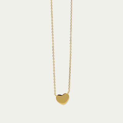 Necklace heart, yellow gold plated