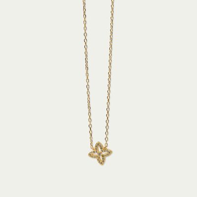 Collana Shiny Clover, placcata oro giallo