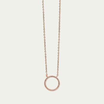 Collier Big Circle, plaqué or rose 1