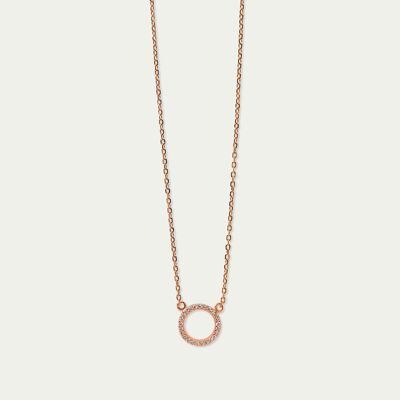 Necklace Circle, rose gold plated