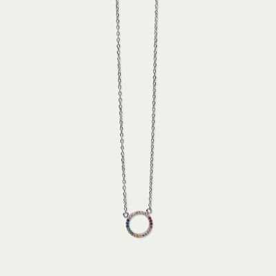 Collar Circle Rainbow, plata de ley