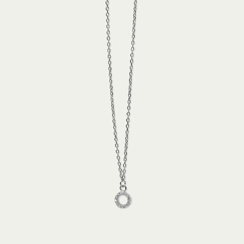 Halskette Mini Circle mit Zirkonia, Sterling Silber