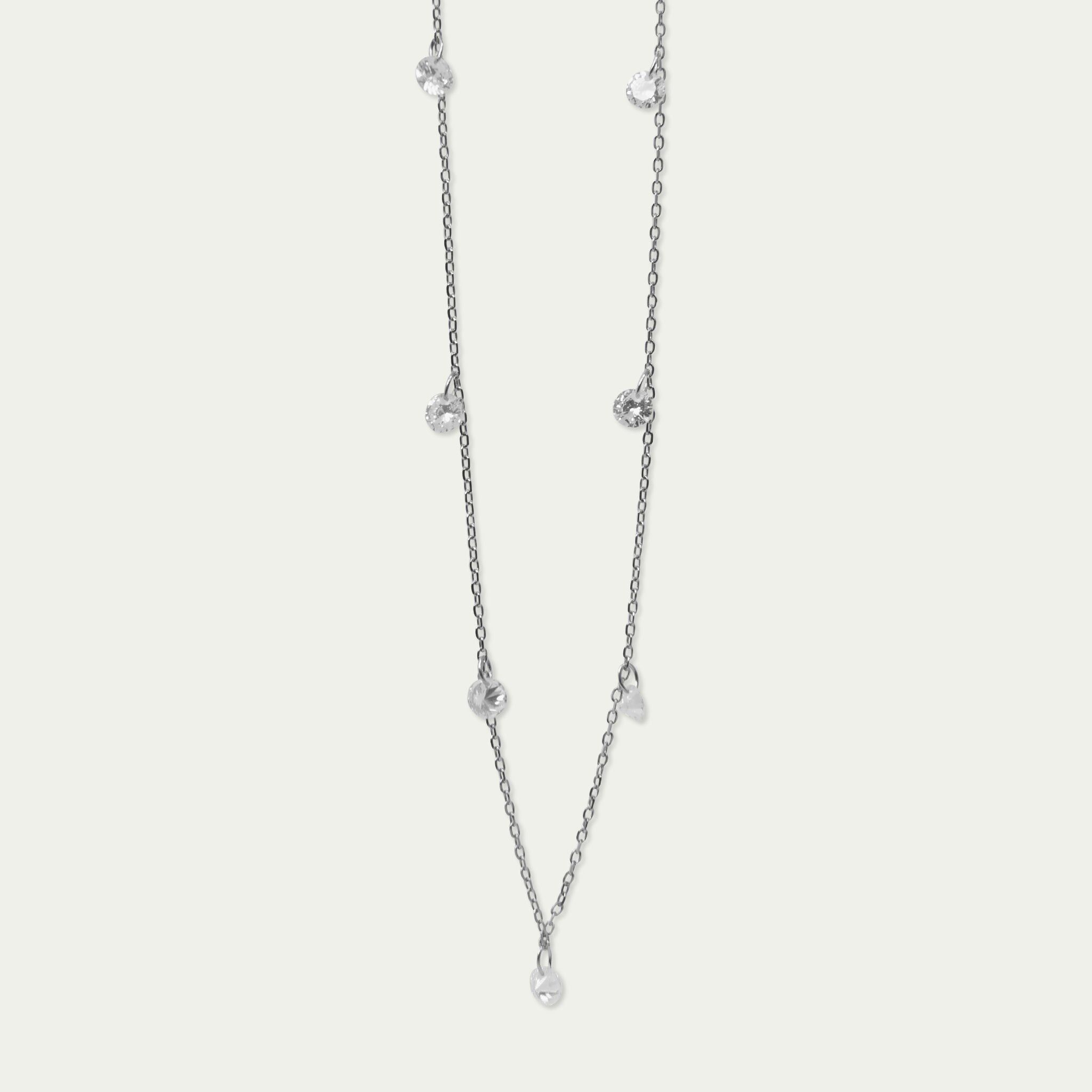 Collana Pure Glam con zirconi, argento