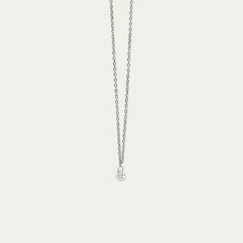 Collier Pure avec un zircone, argent sterling 1