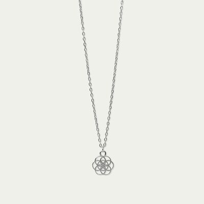 Collier fleur de vie, argent massif