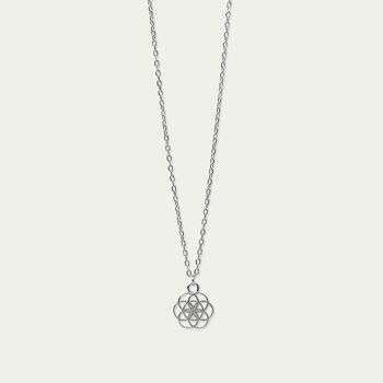 Collier fleur de vie, argent massif 1