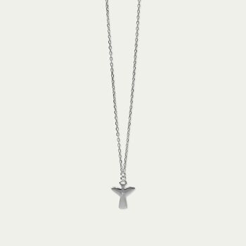 Collier ange avec un zircone, argent sterling 1