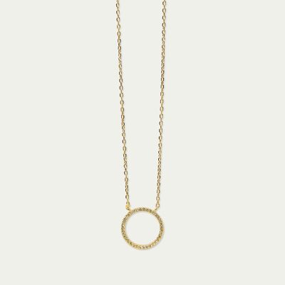 Collier Big Circle, plaqué or jaune