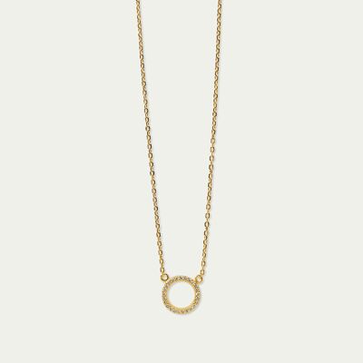 Necklace Circle, yellow gold plated
