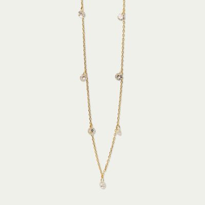 Collana Pure Glam con zirconi, placcata oro giallo