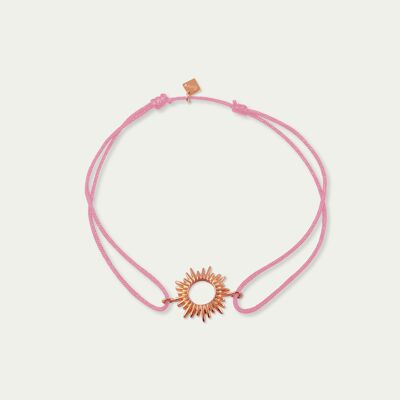 Lucky bracelet Sun, rose gold plated - strap color