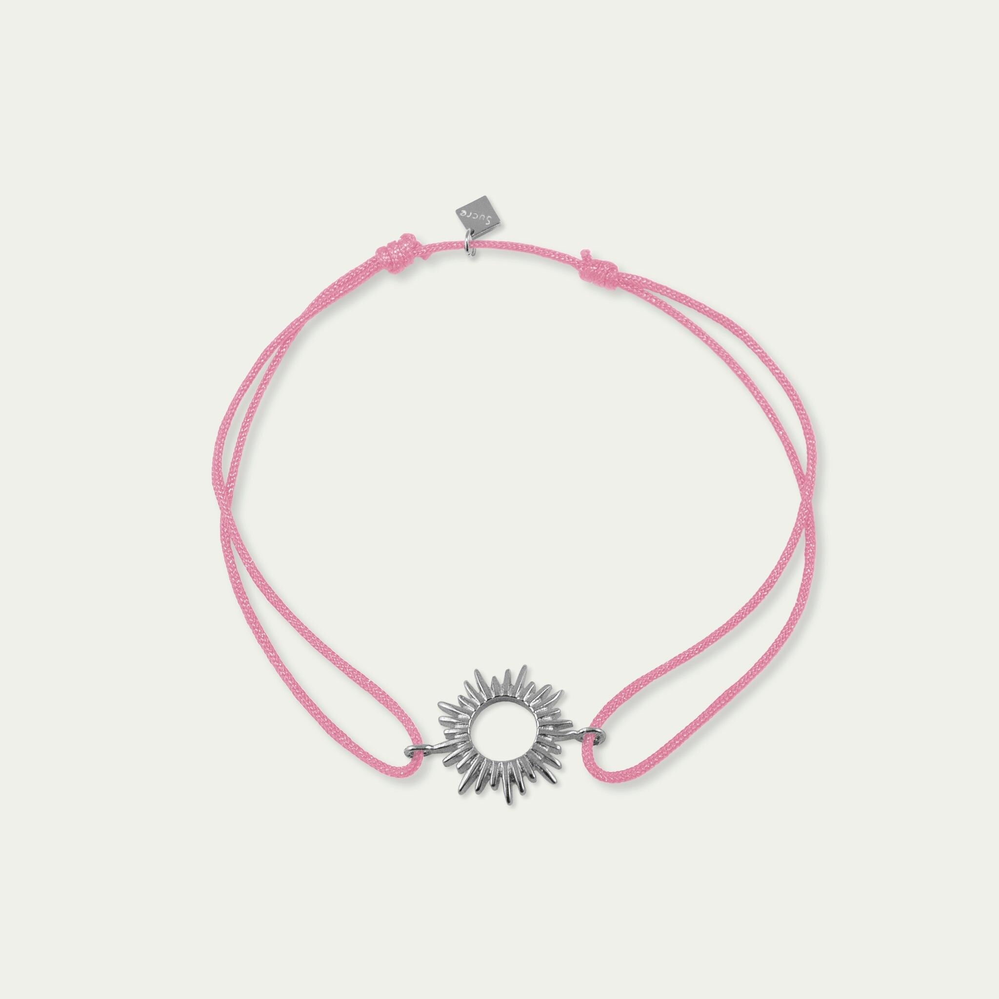 Bracciale portafortuna Sun, argento 925 - colore cinturino