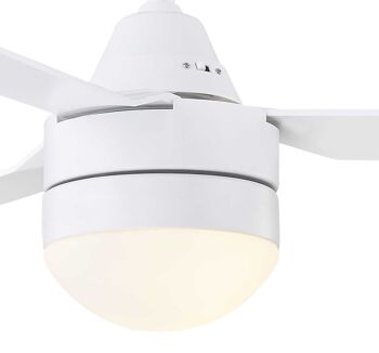 BAYSIDE - Ventilateur de plafond Megara avec télécommande et éclairage, blanc 3