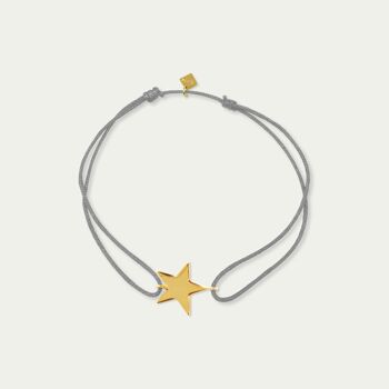 Bracelet porte-bonheur étoile, plaqué or jaune - couleur du bracelet 1