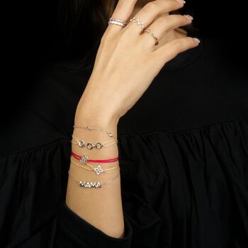 Bracelet porte-bonheur Shiny Clover, plaqué or jaune - couleur du bracelet 3