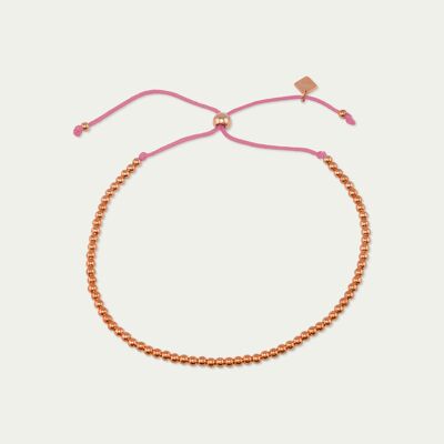 Bracelet porte-bonheur Bubbles, plaqué or rose - couleur du bracelet