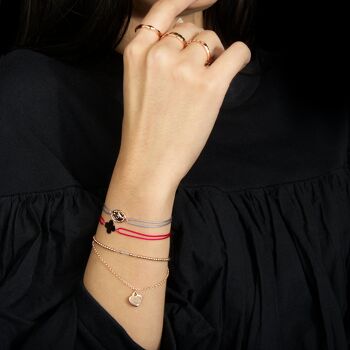 Bracelet porte-bonheur Bubbles, plaqué or rose - couleur du bracelet 2